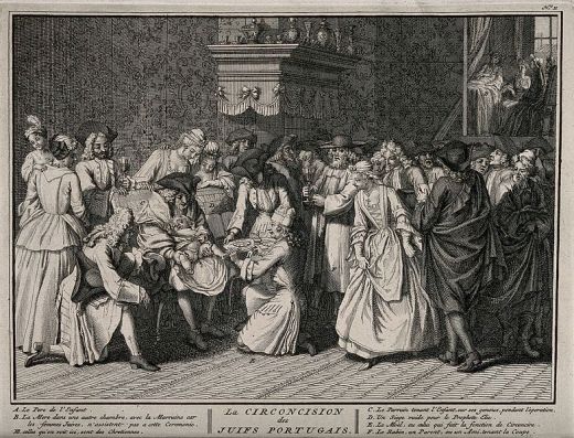 A_Portugese_Jewish_circumcision_ceremony._Engraving,_1741,_a_Wellcome_V0016781