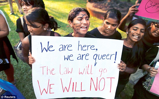 Delhi, 15th December 2013: Gay rights activists protest against Section 377 (Reuters Images).