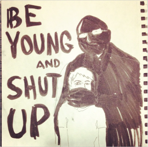 Photo by The Ruby Kid: "Amazing art from the occupation, updating the famous May 68 poster to feature their VC Nigel Thrift. Great atmosphere here, honoured to be invited to speak. #FreeEducation #Solidarity #StudentsandWorkersUnite" http://instagram.com/p/wemVrtMTCK/